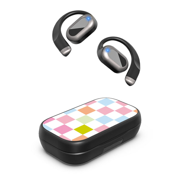 MyBat Design Lab Open-Ear Earbuds XL - Black - Pastel Check - MFHSBTST271-480-2.jpg
