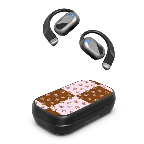 MyBat Design Lab Open-Ear Earbuds XL - Black - Flower Patches - MFHSBTST271-484-2.jpg