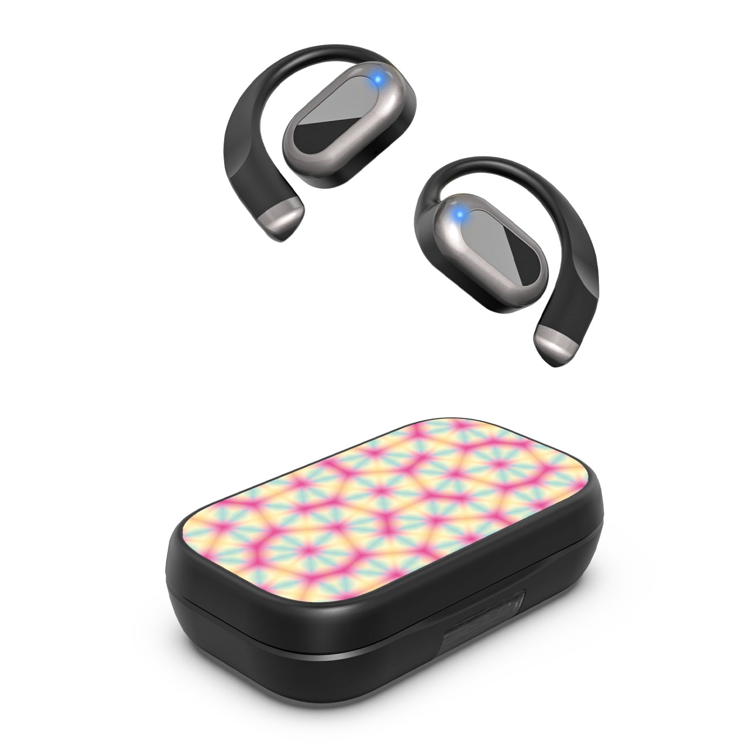 MyBat Design Lab Open-Ear Earbuds XL - Black - Pastel Prism - MFHSBTST271-496-2.jpg