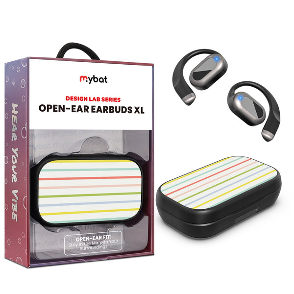 MyBat Design Lab Open-Ear Earbuds XL - Black - Boadwalk Stripes - MFHSBTST271-497-1.jpg