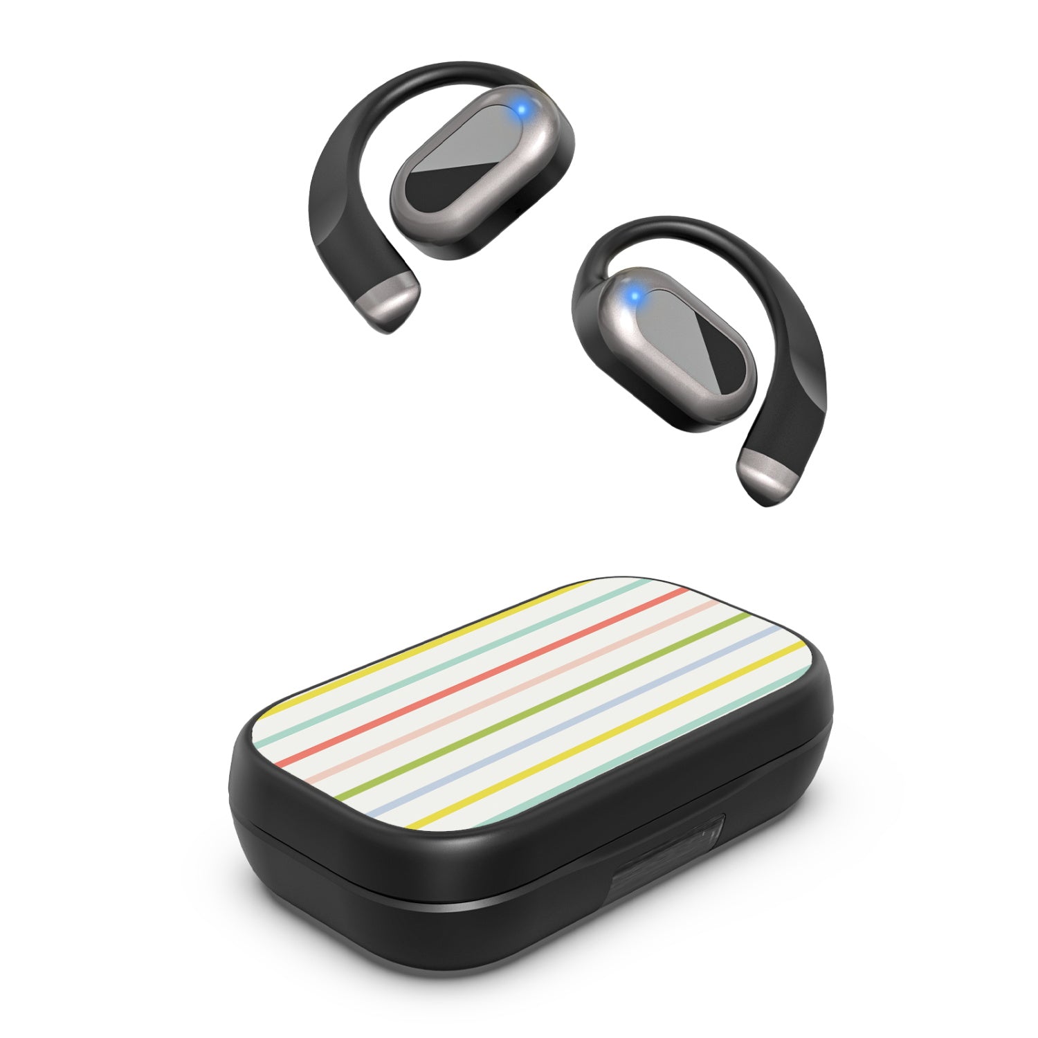 MyBat Design Lab Open-Ear Earbuds XL - Black - Boadwalk Stripes - MFHSBTST271-497-2.jpg