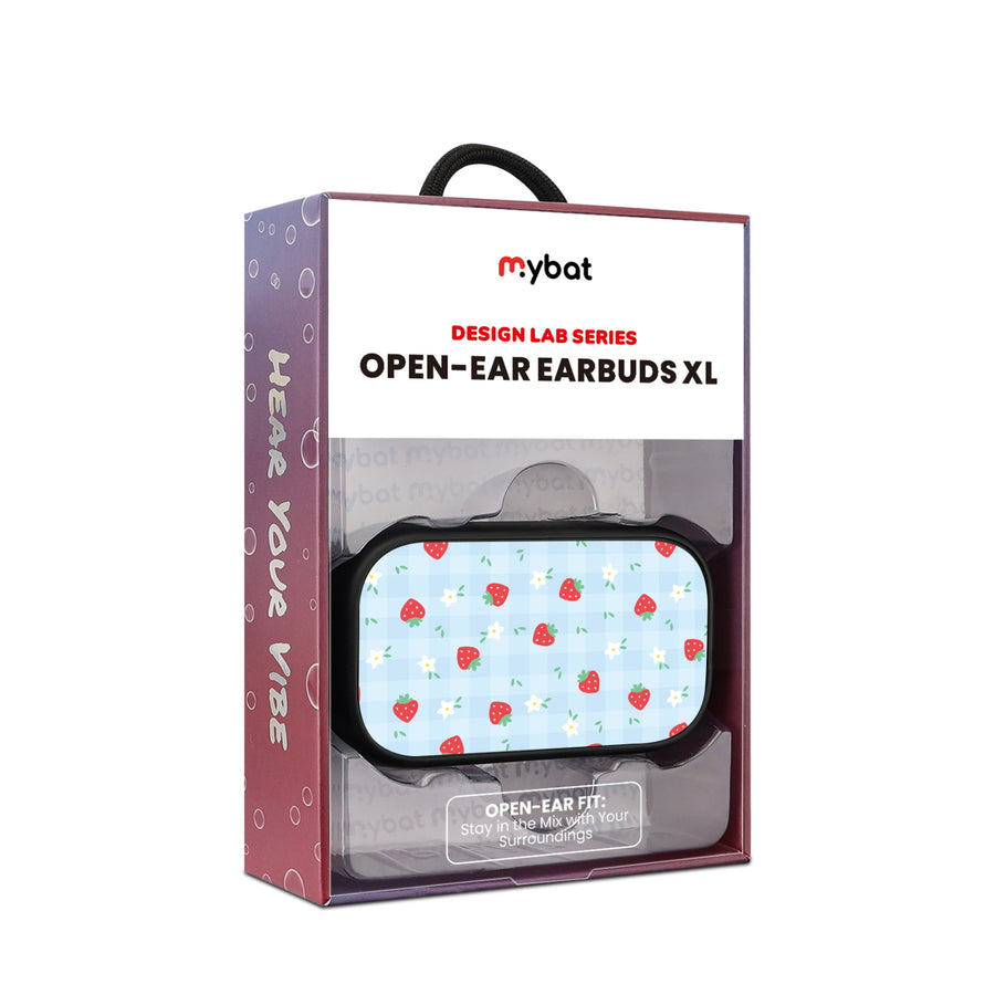 MyBat Design Lab Open-Ear Earbuds XL - Black - Sweet Strawberry - MFHSBTST271-525-20.JPG