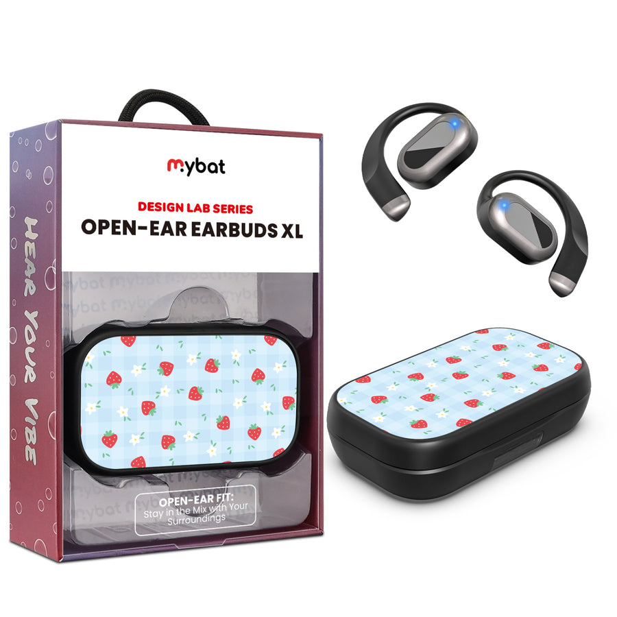MyBat Design Lab Open-Ear Earbuds XL - Black - Sweet Strawberry - MFHSBTST271-525.JPG