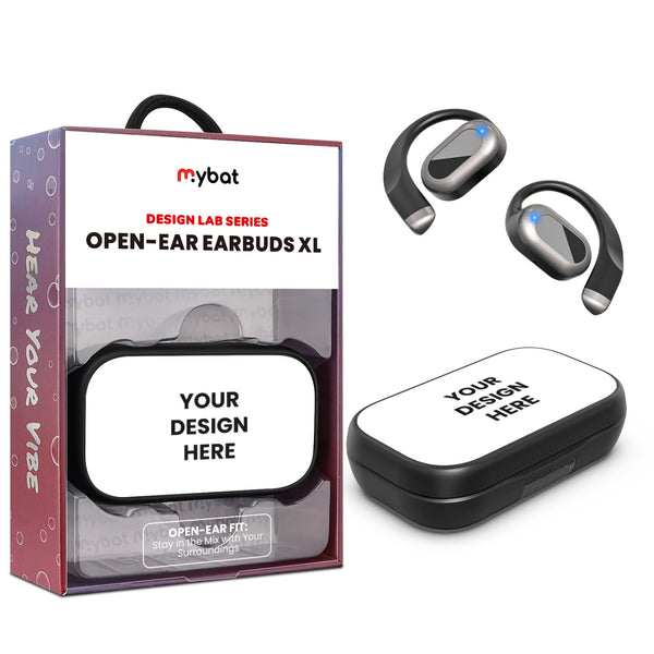 MyBat Design Lab Open-Ear Earbuds XL - Black - Custom Prints Only (No Blanks) - MFHSBTST271-CC-1.jpg