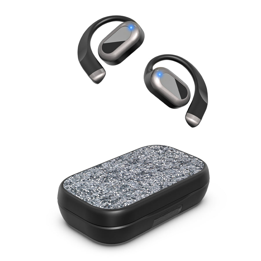 MyBat Design Lab Open-Ear Earbuds XL – Black / White Rhinestone - MFHSBTST271-D02-2.jpg