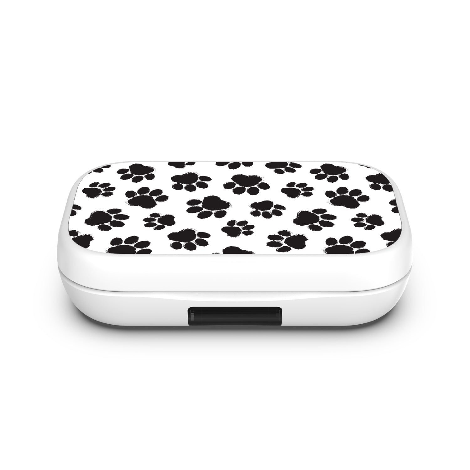MyBat Design Lab Open-Ear Earbuds XL - White - Black Paw Prints - MFHSBTST272-002-4.jpg