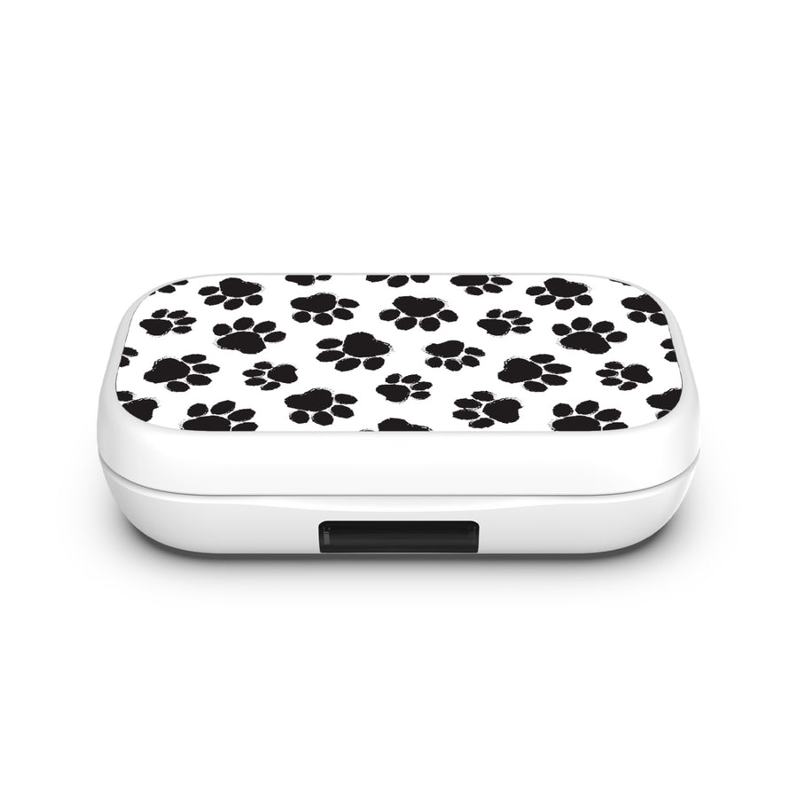 MyBat Design Lab Open-Ear Earbuds XL - White - Black Paw Prints - MFHSBTST272-002-4.jpg