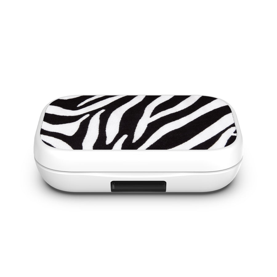 MyBat Design Lab Open-Ear Earbuds XL - White - Zebra Print - MFHSBTST272-009-4.jpg