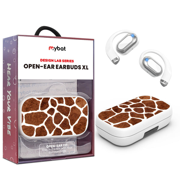 MyBat Design Lab Open-Ear Earbuds XL - White - Giraffe spots - MFHSBTST272-012-1.jpg