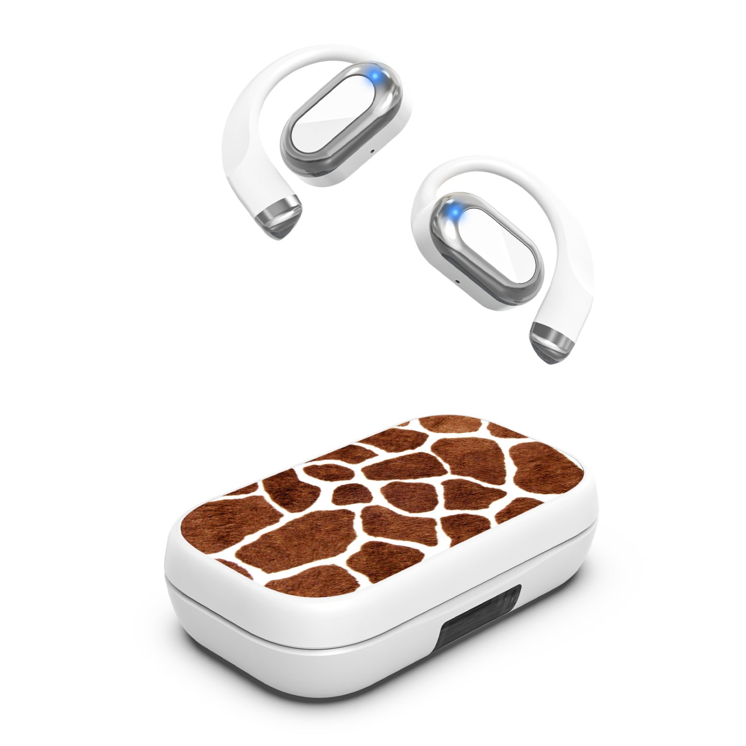 MyBat Design Lab Open-Ear Earbuds XL - White - Giraffe spots - MFHSBTST272-012-2.jpg