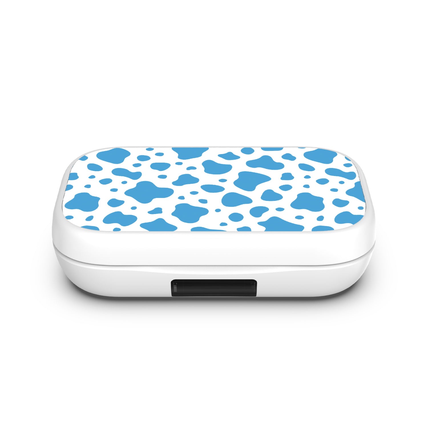 MyBat Design Lab Open-Ear Earbuds XL - White - Blue Cow Print - MFHSBTST272-016-4.jpg