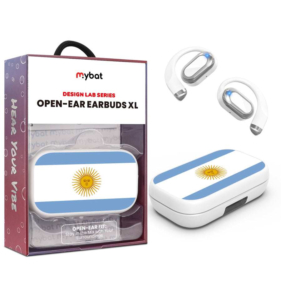 MyBat Design Lab Open-Ear Earbuds XL - White - Argentinian Flag - MFHSBTST272-031-1.jpg