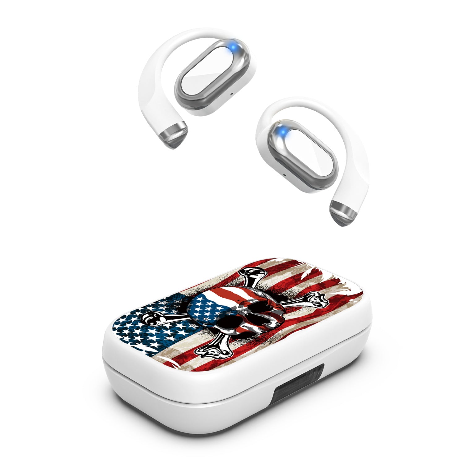 MyBat Design Lab Open-Ear Earbuds XL - White - Land of the Free - MFHSBTST272-036-2.jpg