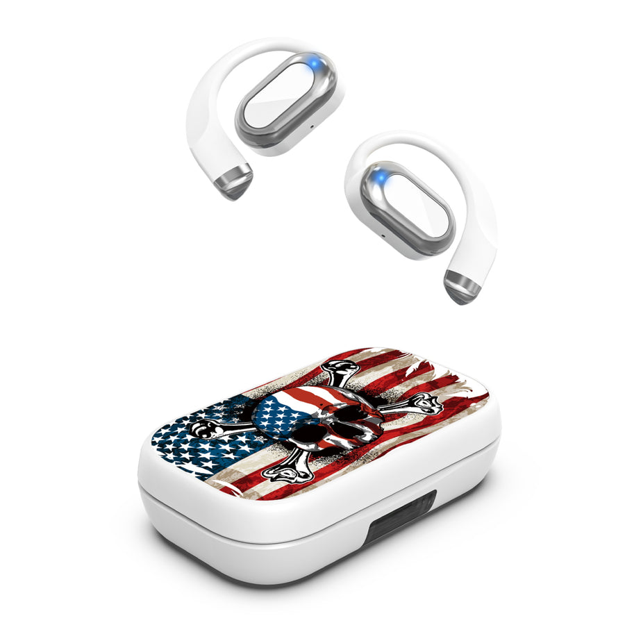 MyBat Design Lab Open-Ear Earbuds XL - White - Land of the Free - MFHSBTST272-036-2.jpg