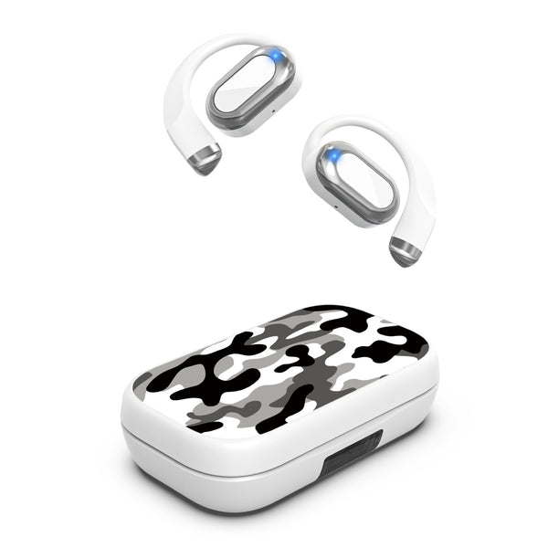 MyBat Design Lab Open-Ear Earbuds XL - White - Black & White Camouflage - MFHSBTST272-122-2.jpg