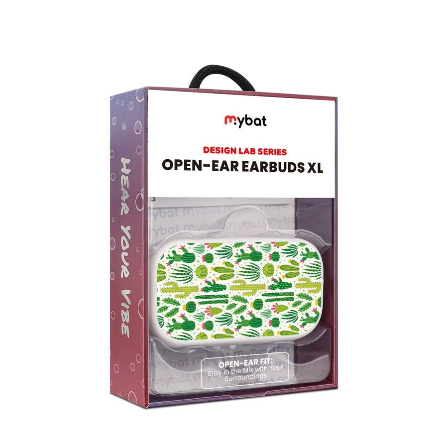 MyBat Design Lab Open-Ear Earbuds XL - White - Succulents - MFHSBTST272-123-10.jpg