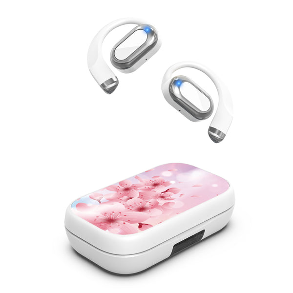 MyBat Design Lab Open-Ear Earbuds XL - White - Cherry Blossoms - MFHSBTST272-131-2.jpg