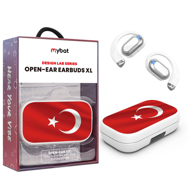 MyBat Design Lab Open-Ear Earbuds XL - White - Turkey Flag - MFHSBTST272-161-1.jpg