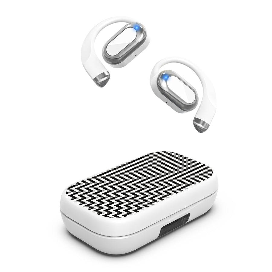 MyBat Design Lab Open-Ear Earbuds XL - White - Classic Houndstooth - MFHSBTST272-215-2.jpg