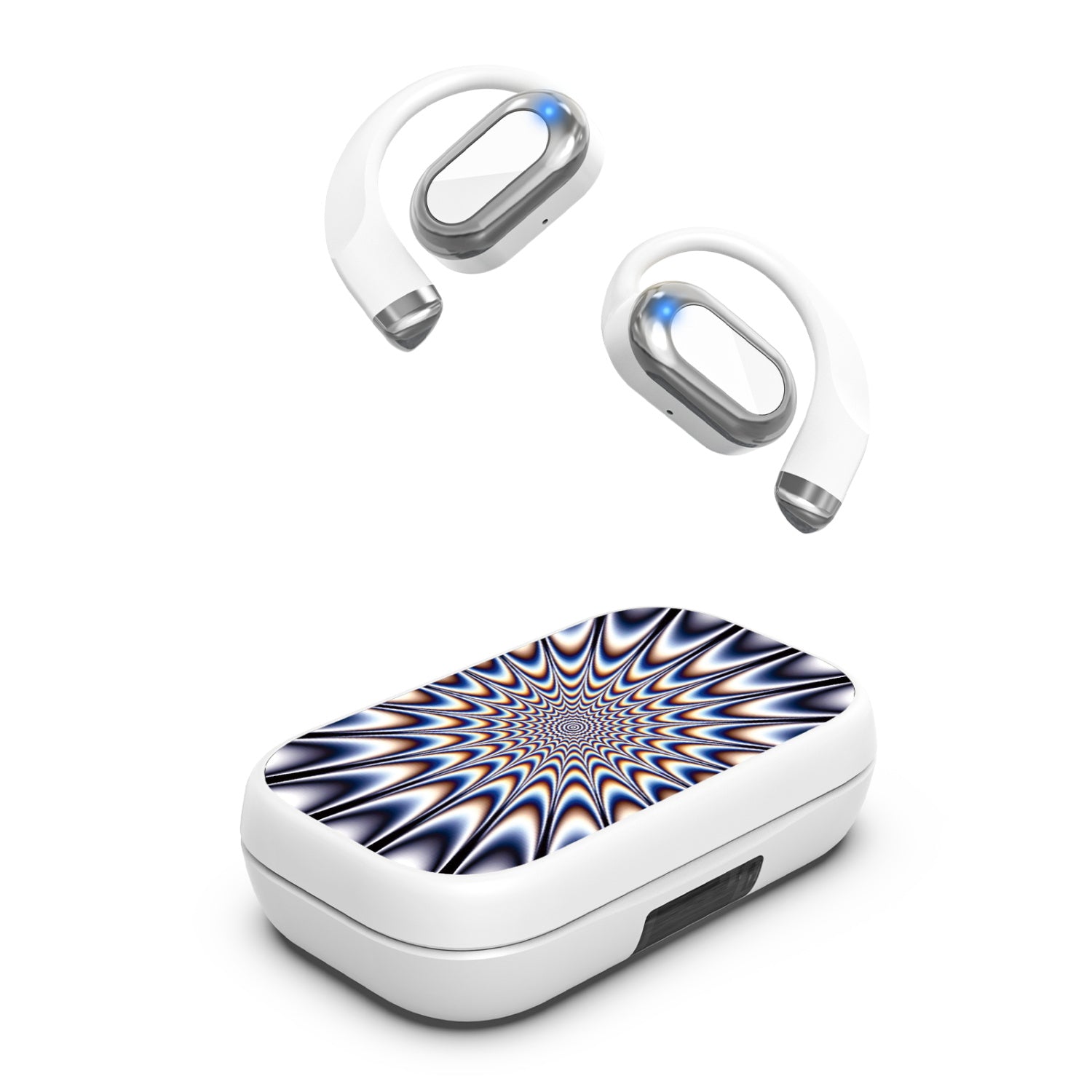 MyBat Design Lab Open-Ear Earbuds XL - White - Hypnotic Burst - MFHSBTST272-267-2.jpg
