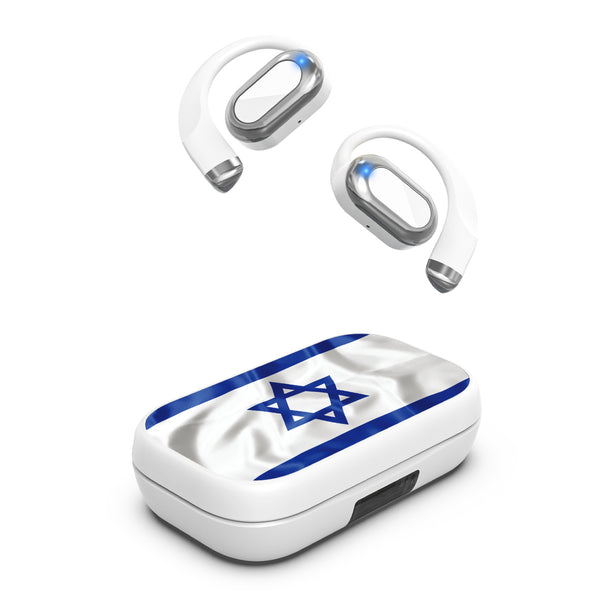 MyBat Design Lab Open-Ear Earbuds XL - White - Israel Flag - MFHSBTST272-308-2.jpg