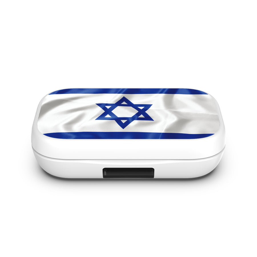 MyBat Design Lab Open-Ear Earbuds XL - White - Israel Flag - MFHSBTST272-308-4.jpg