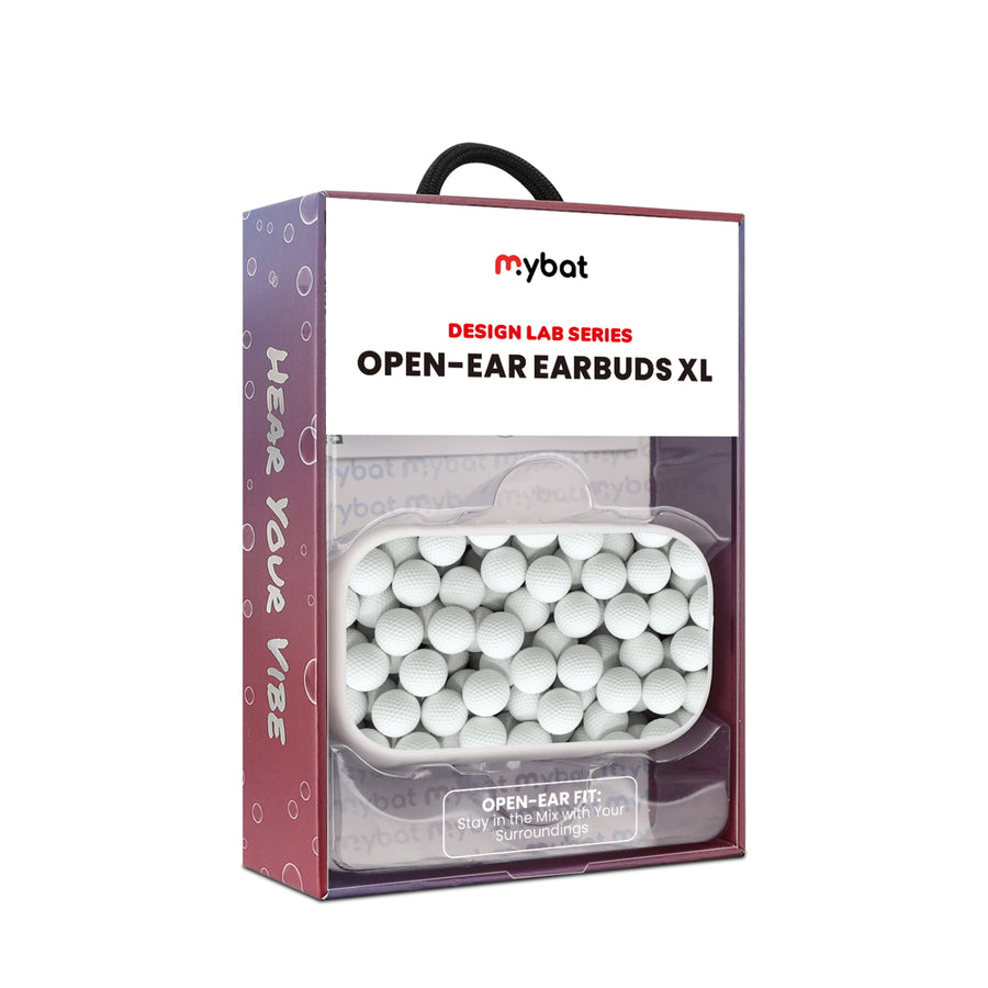 MyBat Design Lab Open-Ear Earbuds XL - White - Golf Balls - MFHSBTST272-314-10.jpg