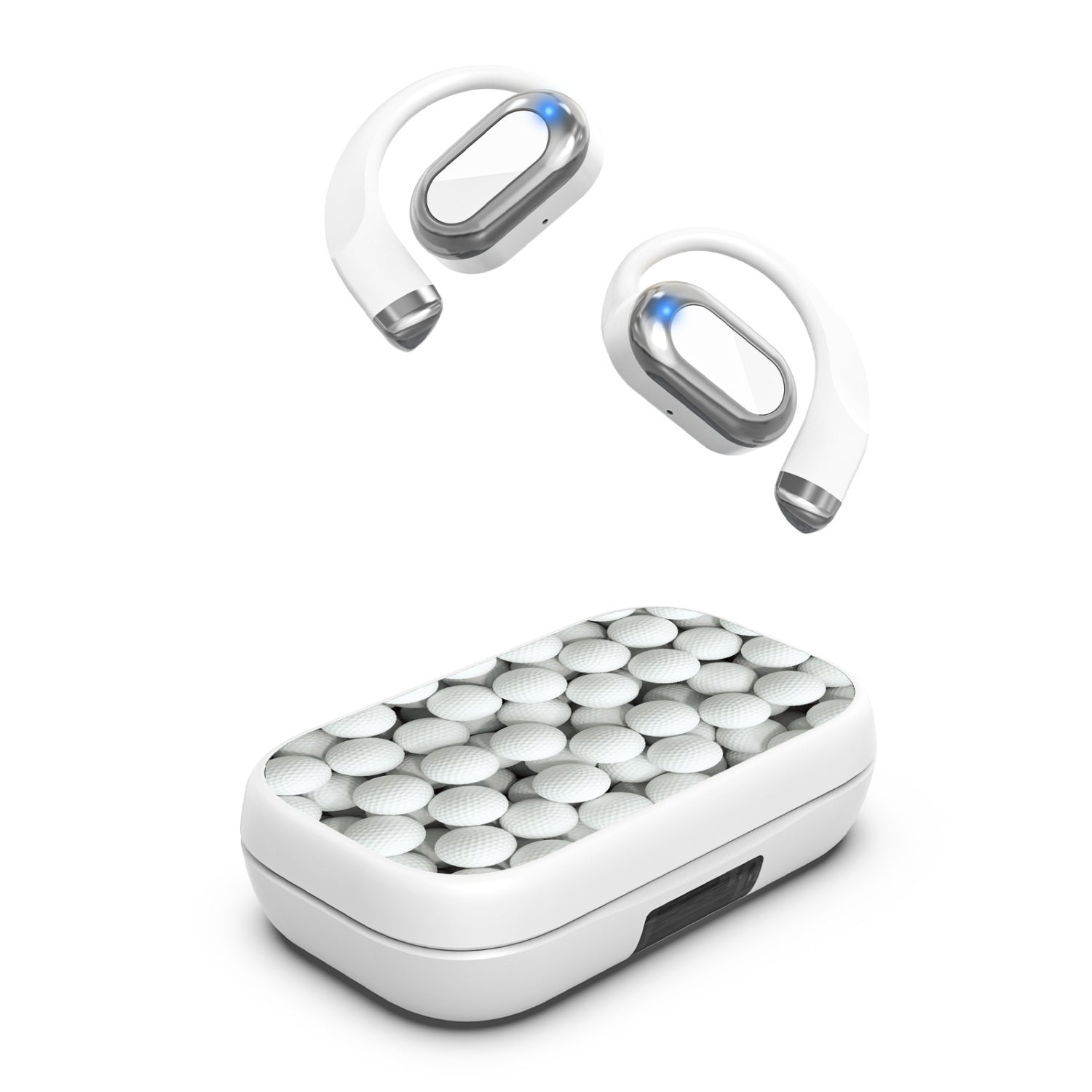 MyBat Design Lab Open-Ear Earbuds XL - White - Golf Balls - MFHSBTST272-314-2.jpg