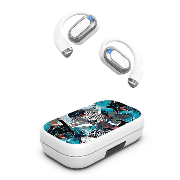 MyBat Design Lab Open-Ear Earbuds XL - White - Shredding Freestyle - MFHSBTST272-326-2.jpg