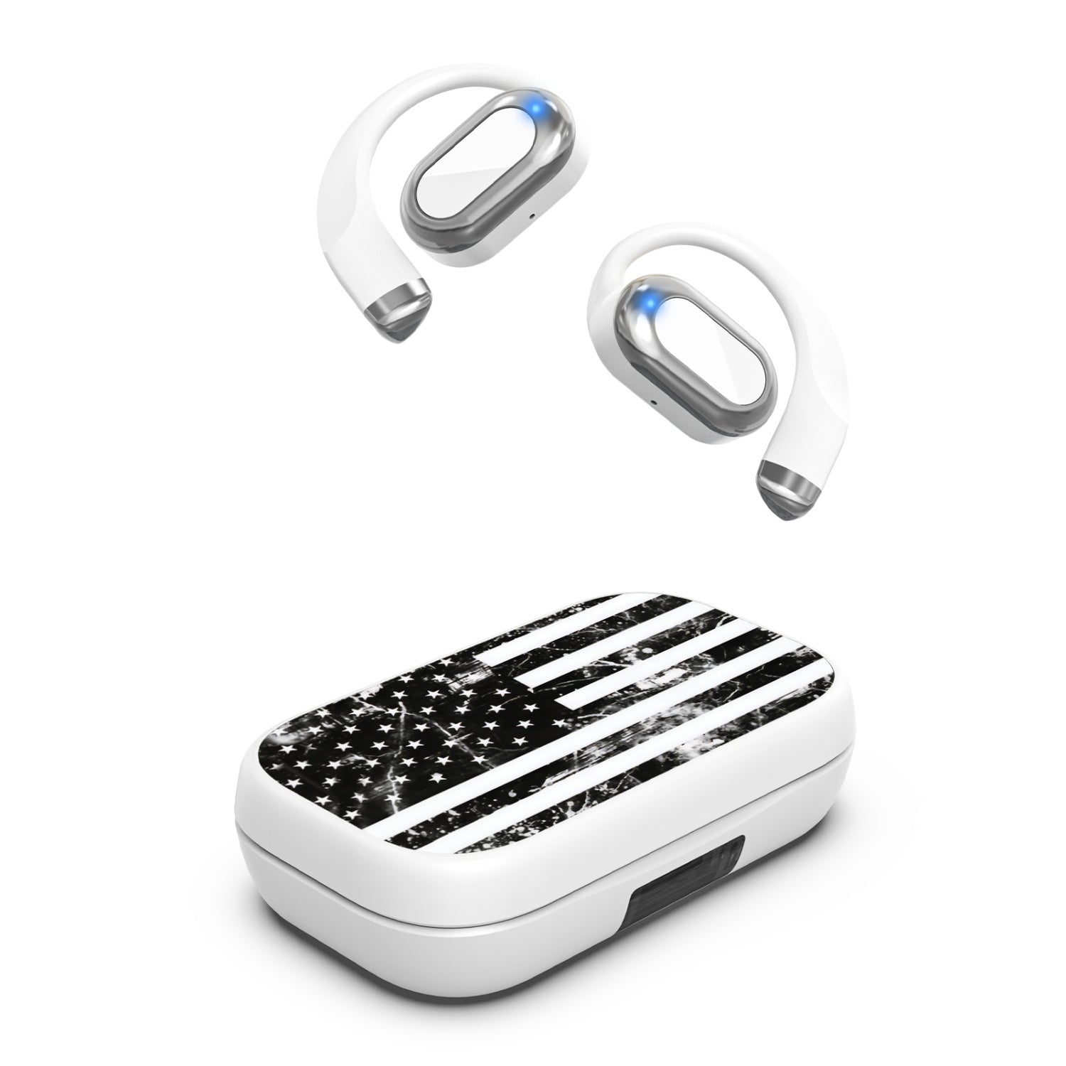 MyBat Design Lab Open-Ear Earbuds XL - White - Distress US Flag - MFHSBTST272-344-2.jpg