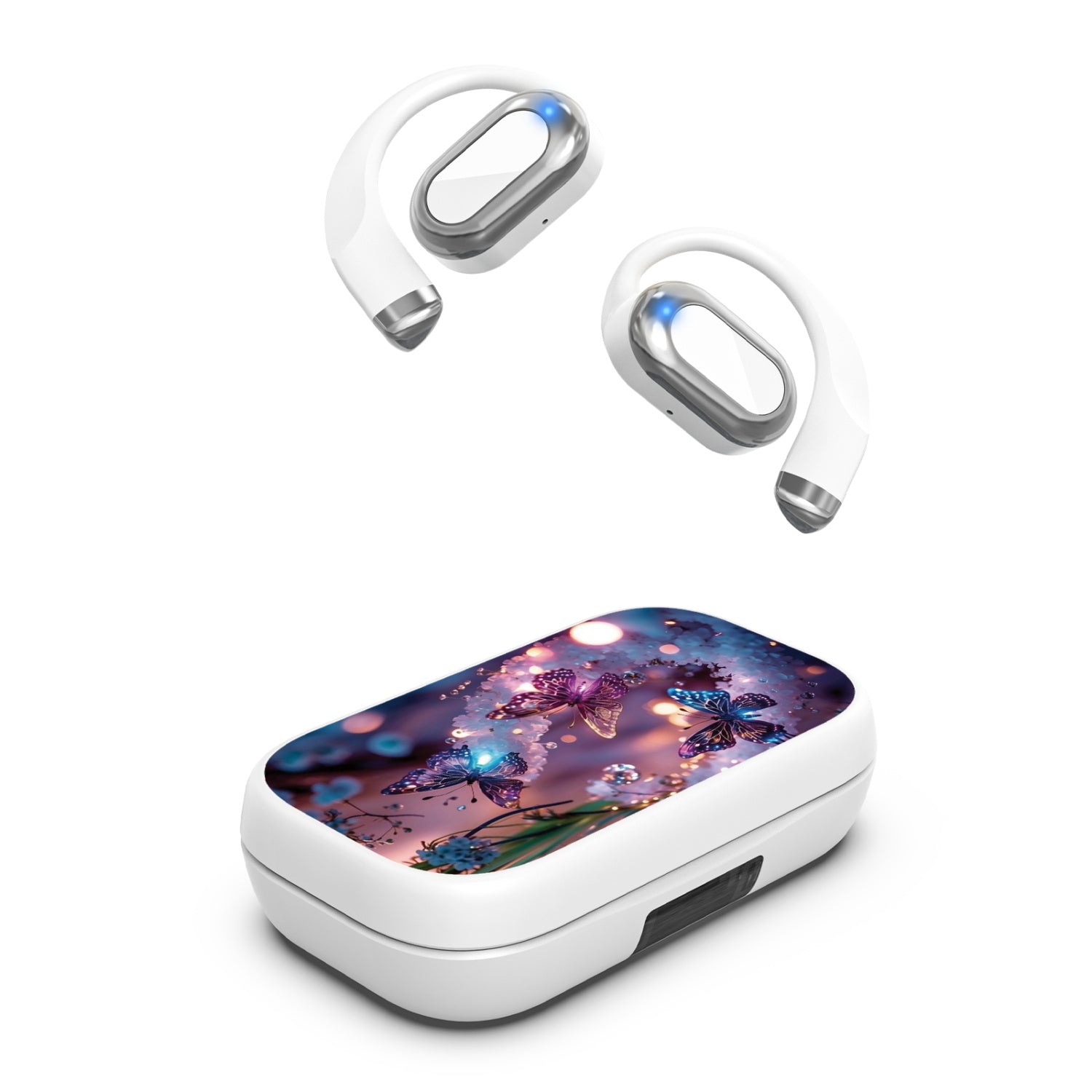 MyBat Design Lab Open-Ear Earbuds XL - White - Magical Butterflies - MFHSBTST272-349-2.jpg