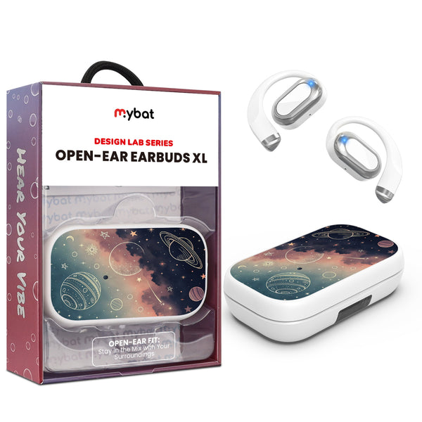 MyBat Design Lab Open-Ear Earbuds XL - White - Planets and Stars - MFHSBTST272-356-1.jpg