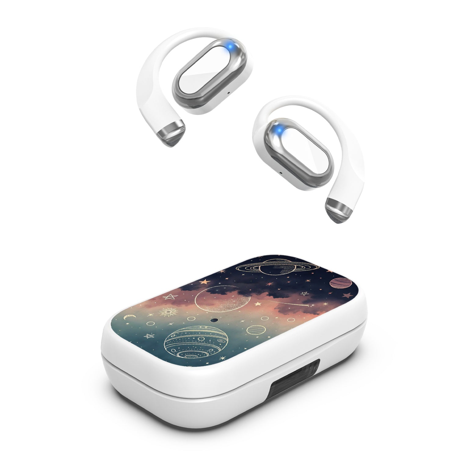MyBat Design Lab Open-Ear Earbuds XL - White - Planets and Stars - MFHSBTST272-356-2.jpg
