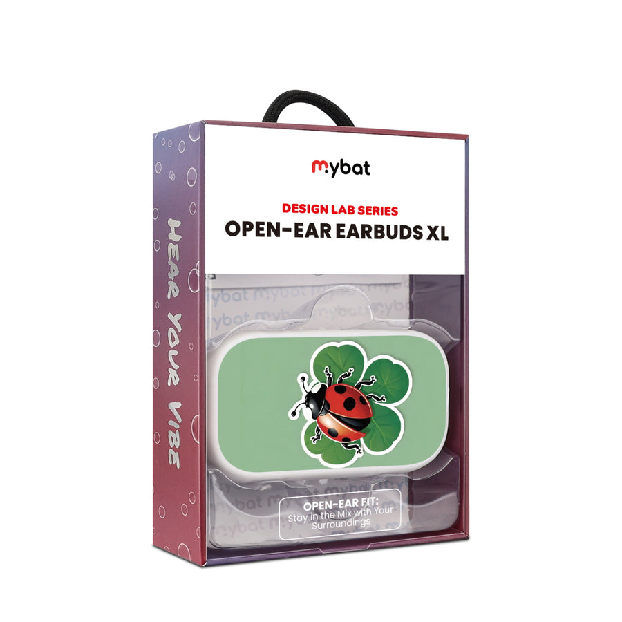 MyBat Design Lab Open-Ear Earbuds XL - White - Ladybug Luck - MFHSBTST272-373-10.jpg