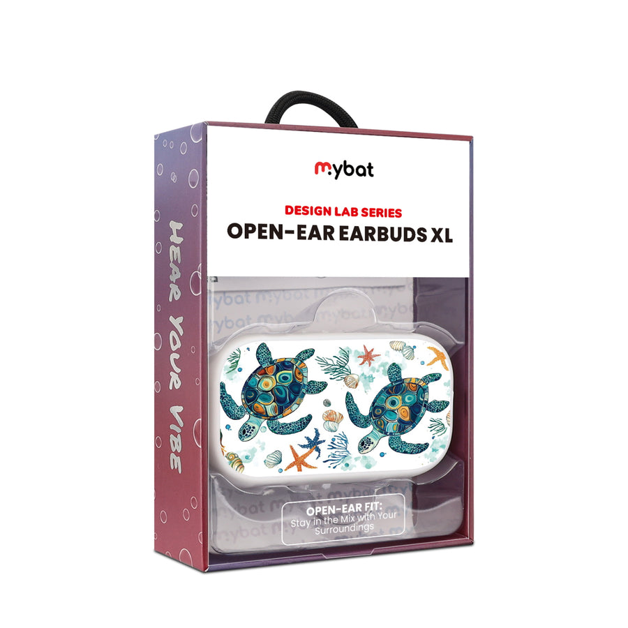 MyBat Design Lab Open-Ear Earbuds XL - White - Sea Turtles - MFHSBTST272-375-10.jpg