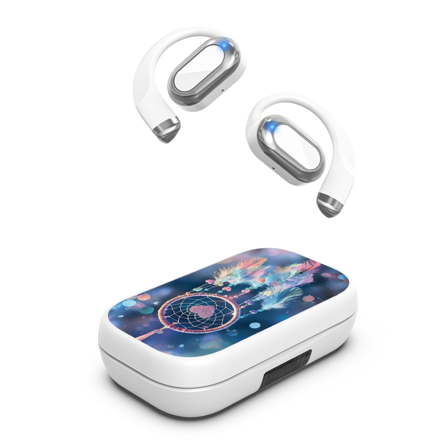 MyBat Design Lab Open-Ear Earbuds XL - White - Pastel Dreamcatcher - MFHSBTST272-376-2.jpg
