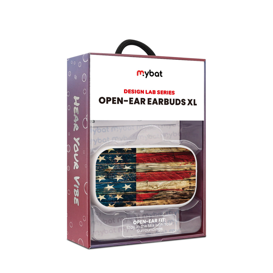 MyBat Design Lab Open-Ear Earbuds XL - White - US Painted Flag - MFHSBTST272-381-10.jpg