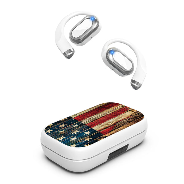 MyBat Design Lab Open-Ear Earbuds XL - White - US Painted Flag - MFHSBTST272-381-2.jpg