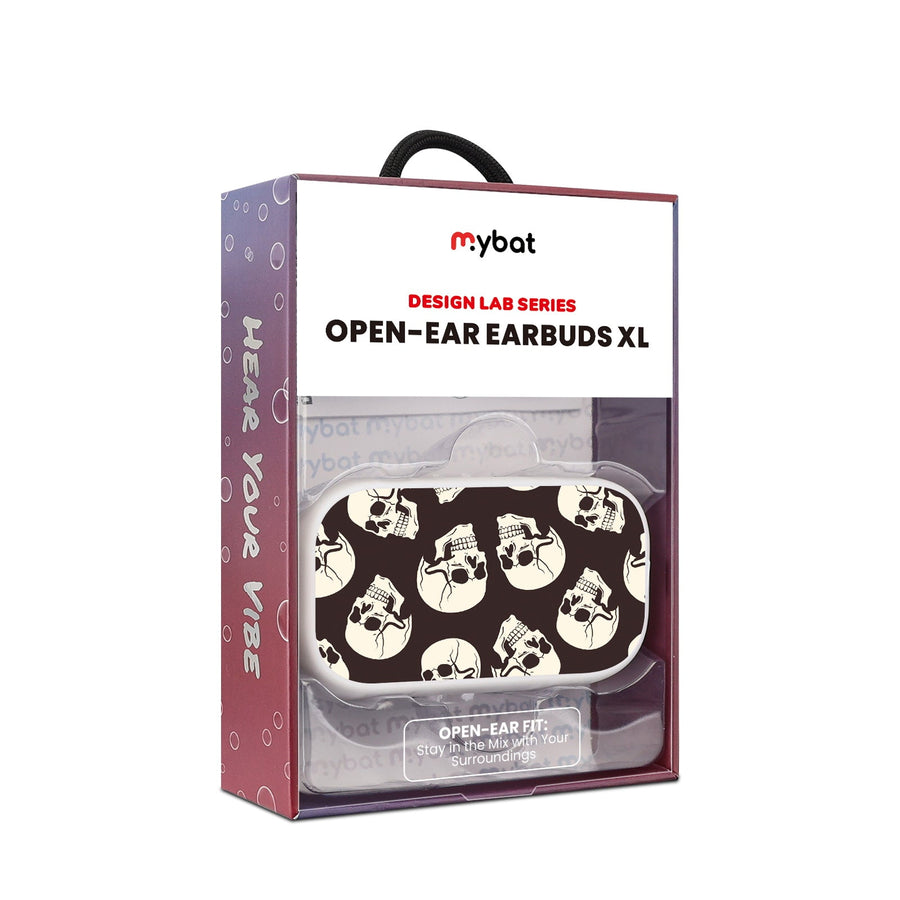 MyBat Design Lab Open-Ear Earbuds XL - White - Bone Heads
