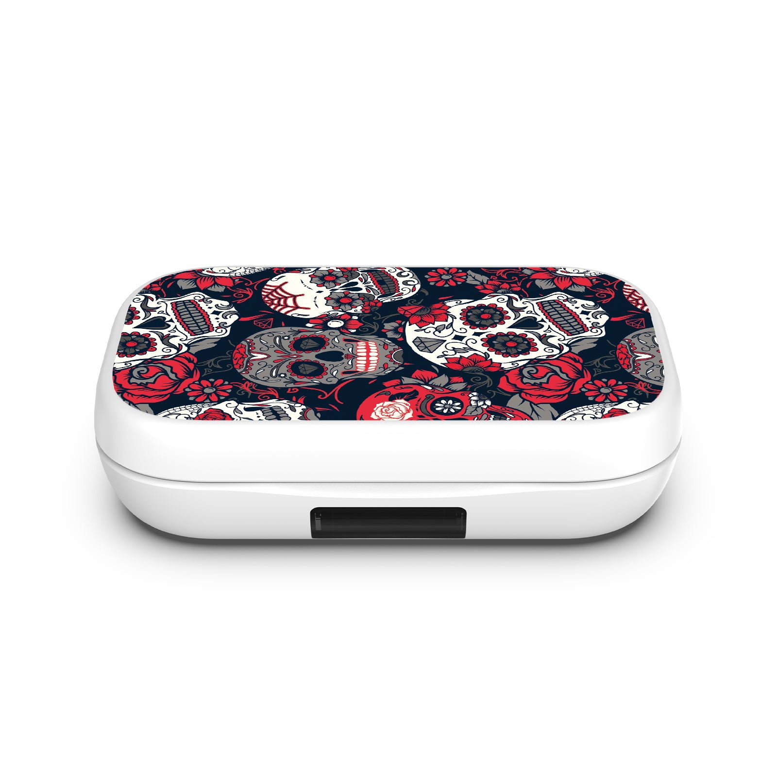 MyBat Design Lab Open-Ear Earbuds XL - White - Sugar Rose Skulls - MFHSBTST272-418-4.jpg