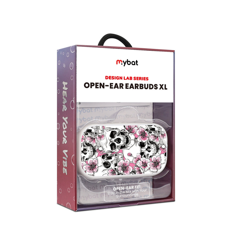 MyBat Design Lab Open-Ear Earbuds XL - White - Death Blooms - MFHSBTST272-419-10.jpg