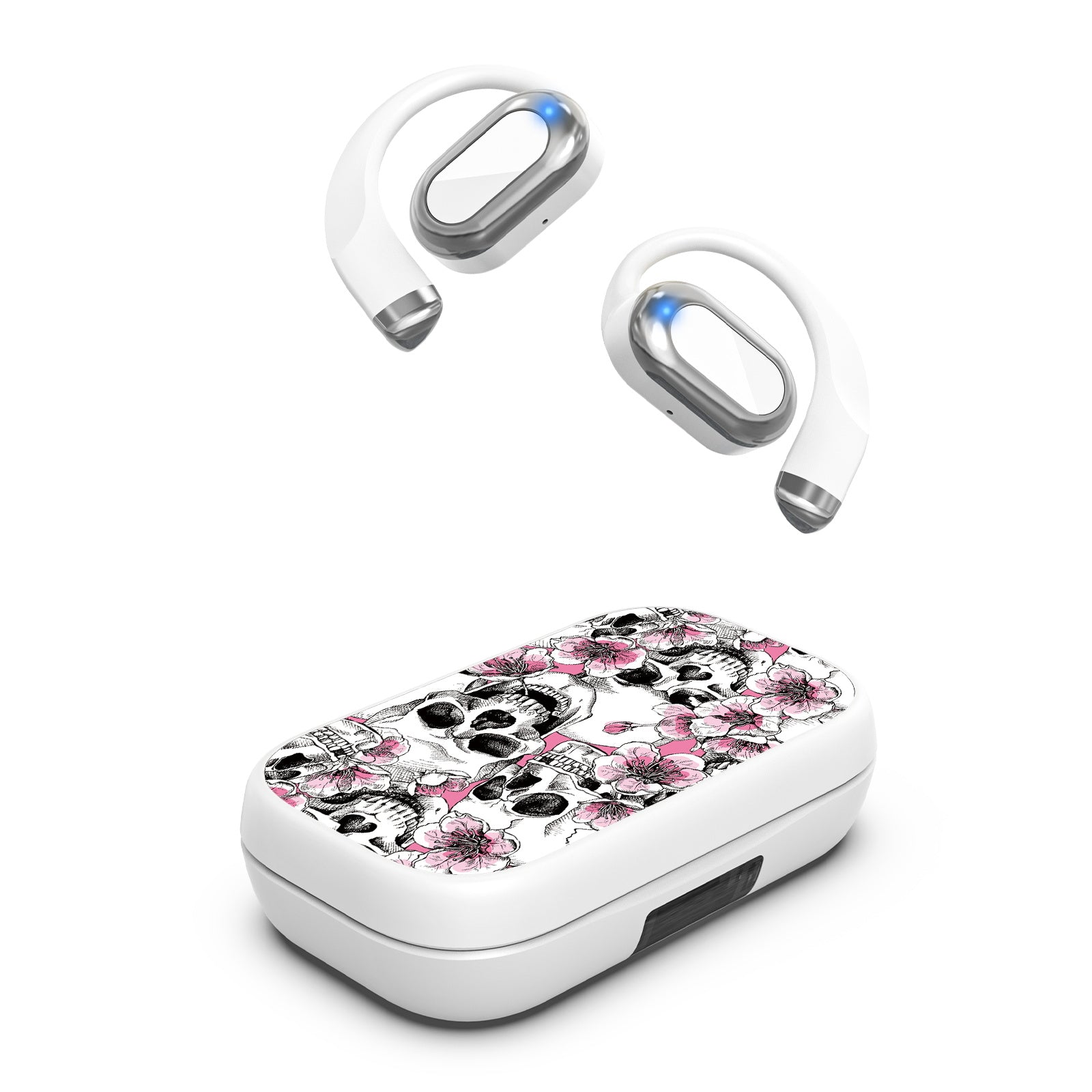 MyBat Design Lab Open-Ear Earbuds XL - White - Death Blooms - MFHSBTST272-419-2.jpg