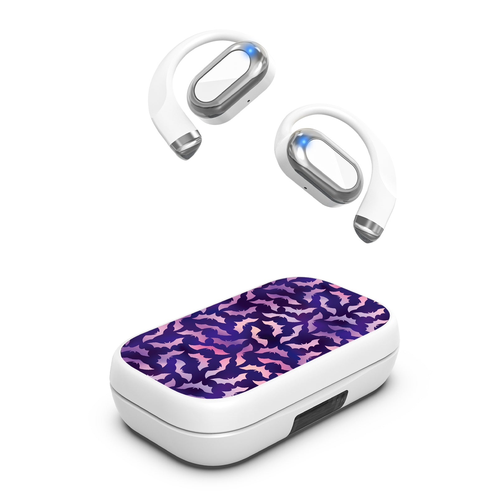 MyBat Design Lab Open-Ear Earbuds XL - White - Twilight Bats - MFHSBTST272-422-2.jpg