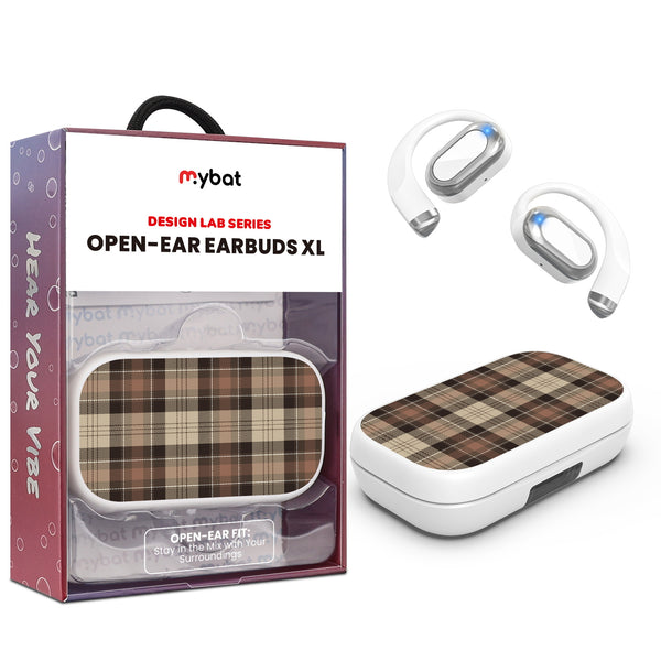 MyBat Design Lab Open-Ear Earbuds XL - White - Mocha Flannel - MFHSBTST272-431-1.jpg