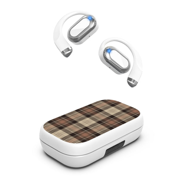 MyBat Design Lab Open-Ear Earbuds XL - White - Mocha Flannel - MFHSBTST272-431-2.jpg