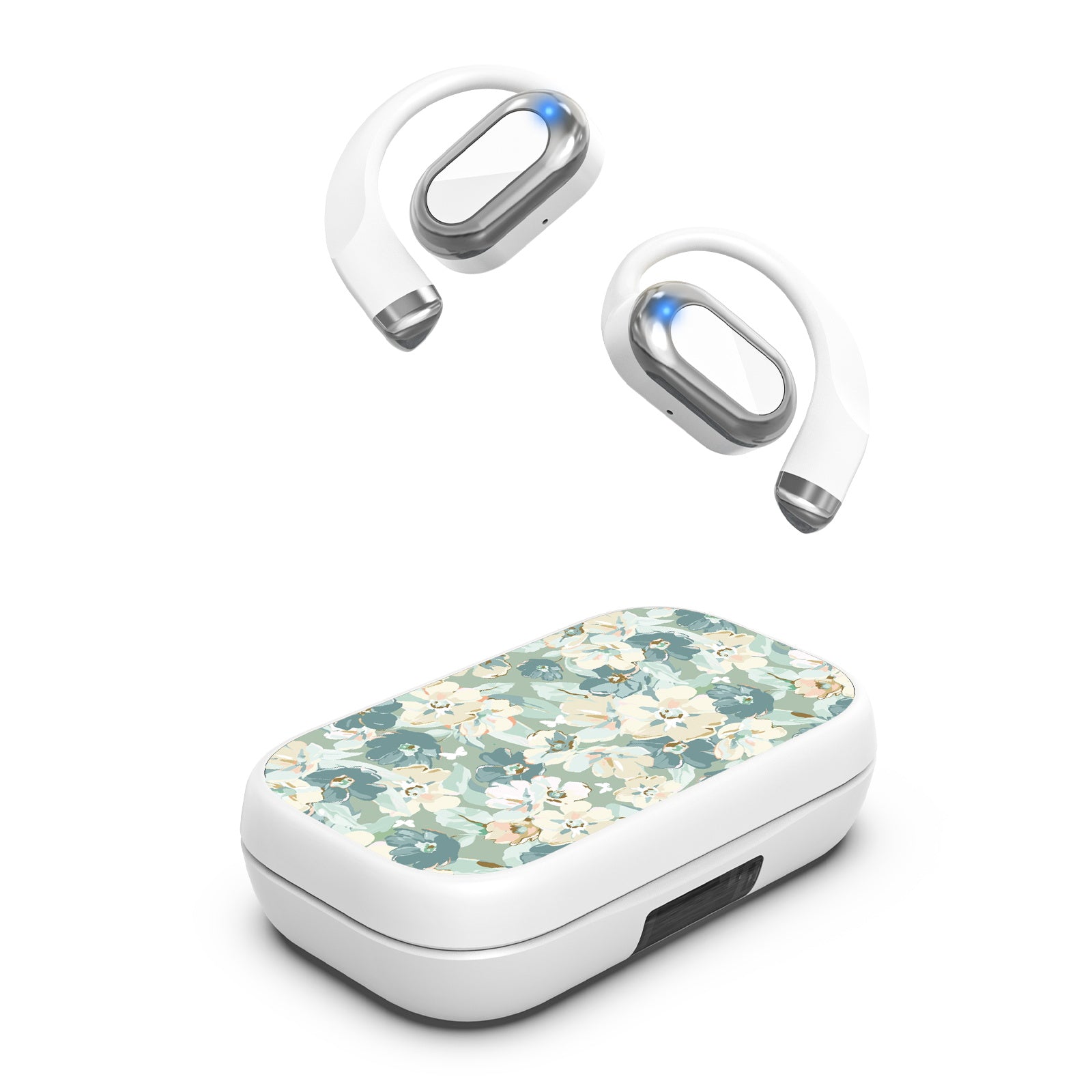 MyBat Design Lab Open-Ear Earbuds XL - White - Vintage Garden - MFHSBTST272-432-2.jpg