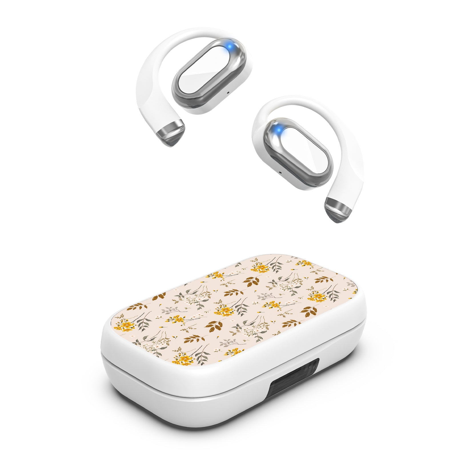 MyBat Design Lab Open-Ear Earbuds XL - White - Ditsy Botanical - MFHSBTST272-433-2.jpg