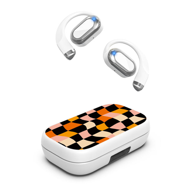 MyBat Design Lab Open-Ear Earbuds XL - White - Groovy Check - MFHSBTST272-448-2.jpg