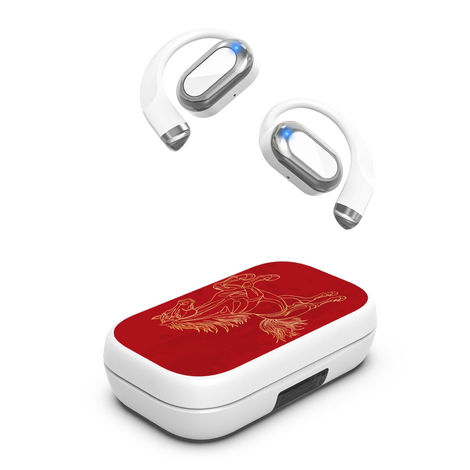 MyBat Design Lab Open-Ear Earbuds XL - White - Fire Horse - MFHSBTST272-460-2.jpg