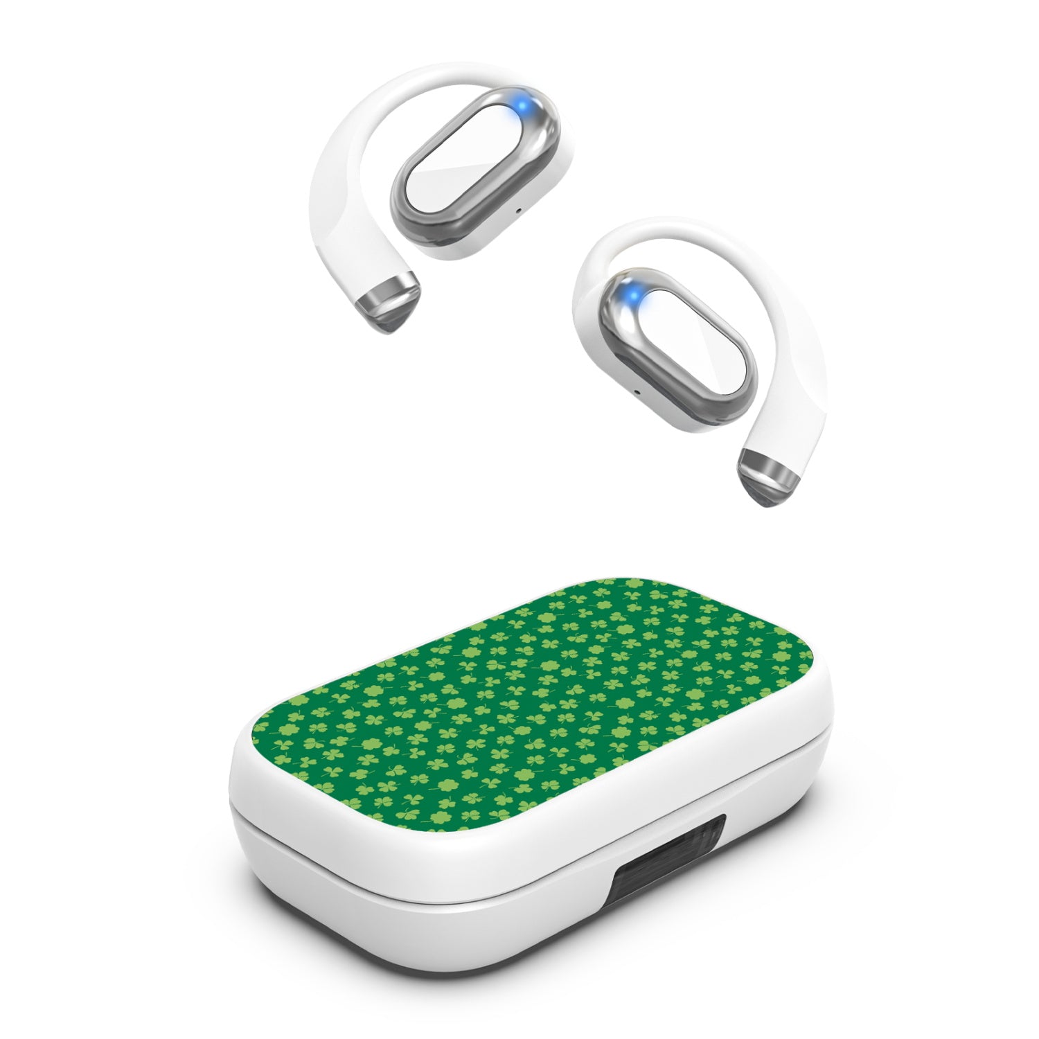 MyBat Design Lab Open-Ear Earbuds XL - White- Lucky Clover - MFHSBTST272-466-2.jpg
